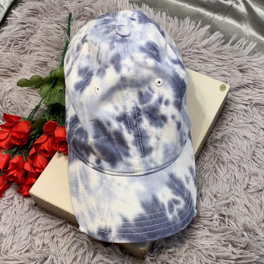 🌹aerie • Tie-Dye Navy & White Baseball Cap • Unisex